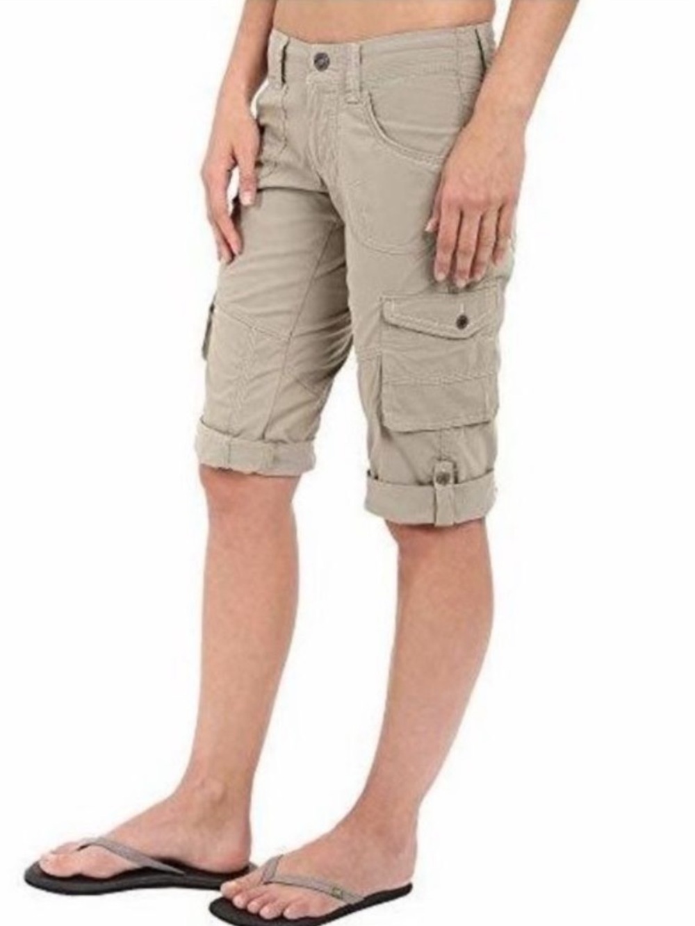 Kuhl Tan Kontra Cargo Capri Outdoor/Hiking Soft Rollup Womens 10